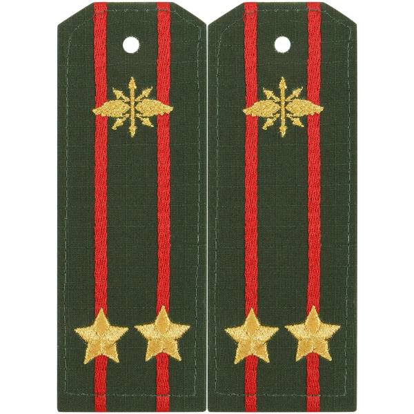 Погоны Войска связи на офисную форму Подполковник с эмблемой рип-стоп машинная вышивка пластик (2218007) - HAKKI