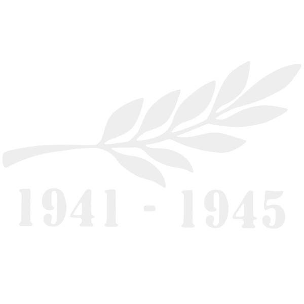 Наклейка на авто виниловая Памятная ветвь 1941-1945 8х11 белая (12011024)