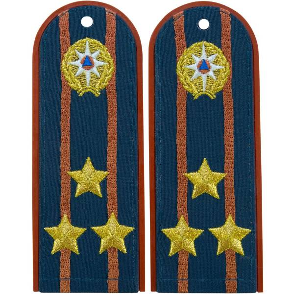 Погоны МЧС повседневные на куртку Полковник с эмблемой машинная вышивка пластик (2207075) - HAKKI