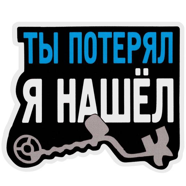 Наклейка на авто виниловая Ты потерял я нашел 12х9 (12018517)