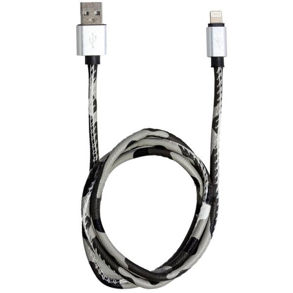 Кабель ( провод ) для зарядки телефона USB / Apple камуфлированный серый (4002008) - HAKKI