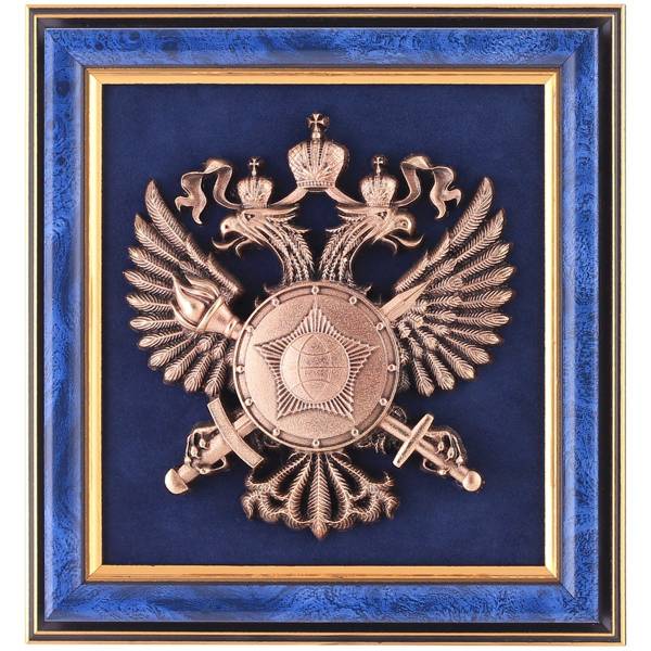 Плакетка ( панно ) Герб СВР ( Служба внешней разведки ) России 230х230 (4406054) - HAKKI