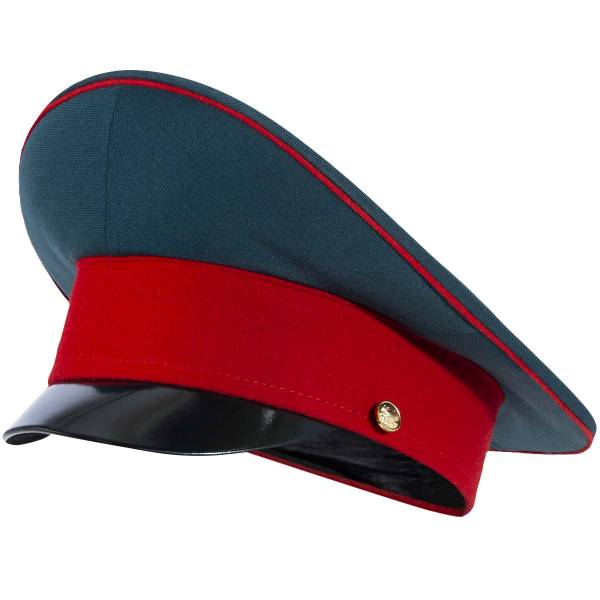 Фуражка для военнослужащих МО офицерская парадная ОВ красный околыш / тулья 8 см уставная морская волна (1406992) - HAKKI