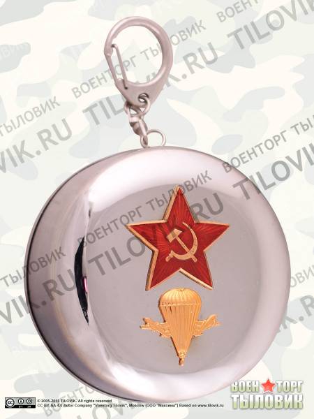 Стопка ( рюмка ) с символикой ВДВ / Звезда СССР складная 180 мл серебристая (4630088) - HAKKI