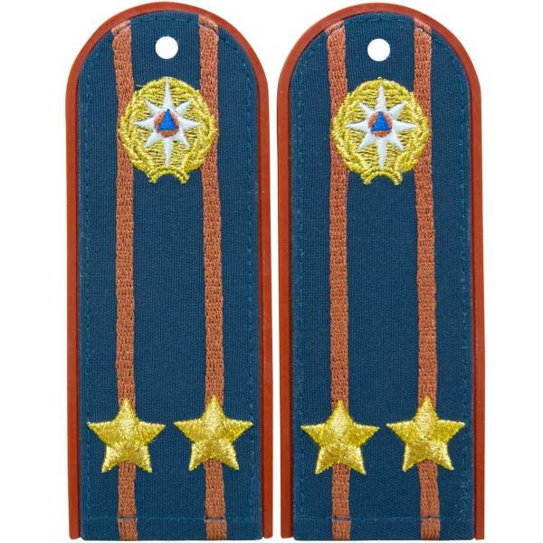 Погоны МЧС повседневные на куртку Подполковник с эмблемой машинная вышивка пластик (2207076) - HAKKI