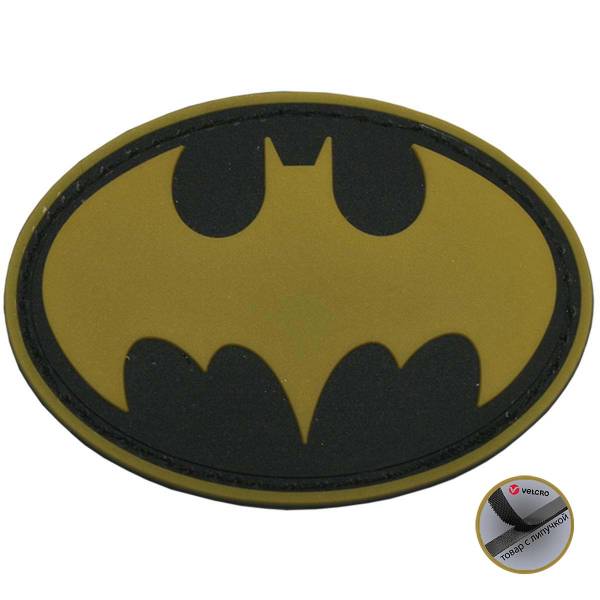 Нашивка ( шеврон патч patch ) тактическая Batman ( бэтман ) 3D PVC на липучке 7х5 (2504001) - HAKKI