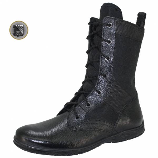 Ботинки с высоким берцем ( берцы ) DOZOR ( ДОЗОР ) М-4 облегченные черные (1502856) - HAKKI