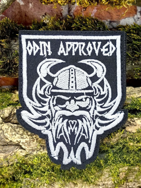 Нашивка (шеврон патч patch ) тактическая Один Odin approved вышитая на липучке черный (2509795) - HAKKI