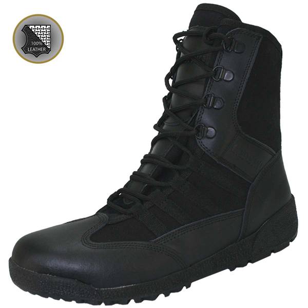 Ботинки с высоким берцем ( берцы ) GARSING ( ГАРСИНГ ) SHARK LEATHER 132 облегченные черные (1502995) - HAKKI
