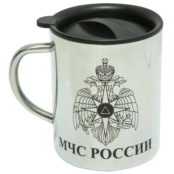 Термокружка металлическая с символикой МЧС России 450 мл (4602008) - HAKKI