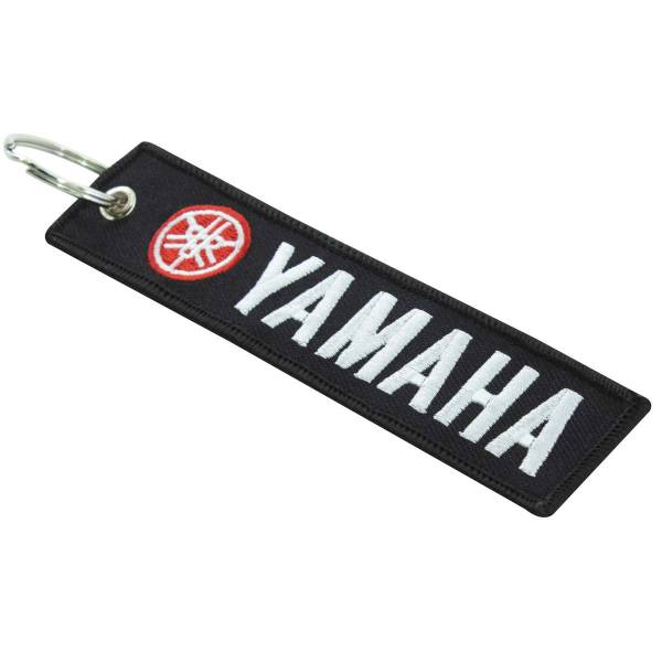 Брелок с символикой YAMAHA ( ЯМАХА ) вышитый полоса ( лента ) 13х3 черный (4402323) - HAKKI