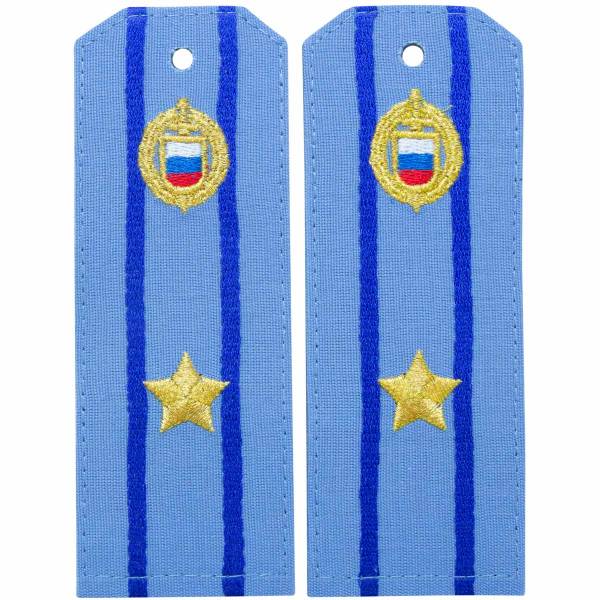 Погоны ФСО повседневные на рубашку Майор с эмблемой машинная вышивка пластик (2225016) - HAKKI
