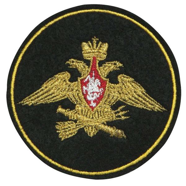 Нашивка ( шеврон ) на рукав Войска связи D-8 вышитая черная (2503363) - HAKKI