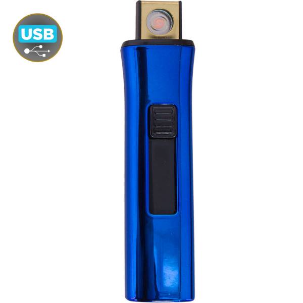 Зажигалка электронная с зарядкой от USB синяя (4403978) - HAKKI