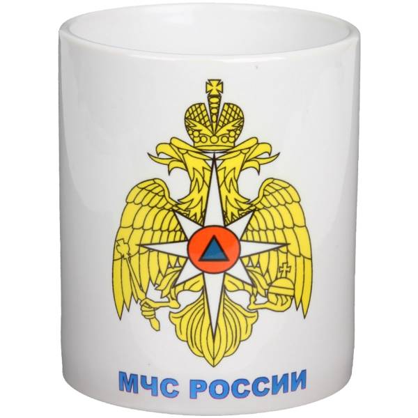 Кружка с символикой МЧС России белая (4601209) - HAKKI