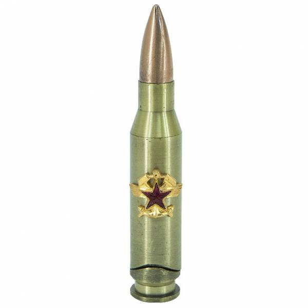 Зажигалка Патрон с символикой Железнодорожных войск СССР газовая (4403974) - HAKKI