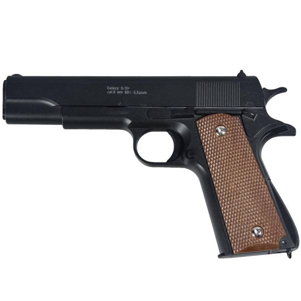 Пистолет GALAXY пневматический страйкбольный Colt 1911 Classic black магазин 12 шт калибр 6 мм (3219038) - ВОЕНТОРГ ТЫЛОВИК