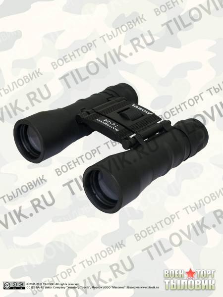 Бинокль TASCO 22х32 1500М/7500М призменный с центральной фокусировки черный (3001988) - HAKKI