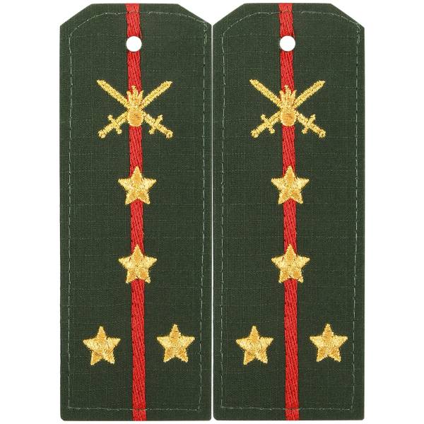 Погоны Сухопутные войска на офисную форму Капитан с эмблемой рип-стоп машинная вышивка пластик (2219005) - HAKKI