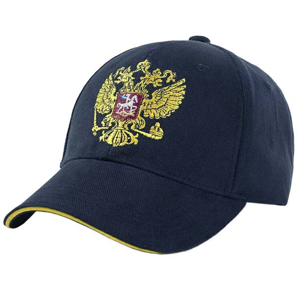 Бейсболка с символикой Герб (  орел ) России вышитая синяя (1401064) - HAKKI