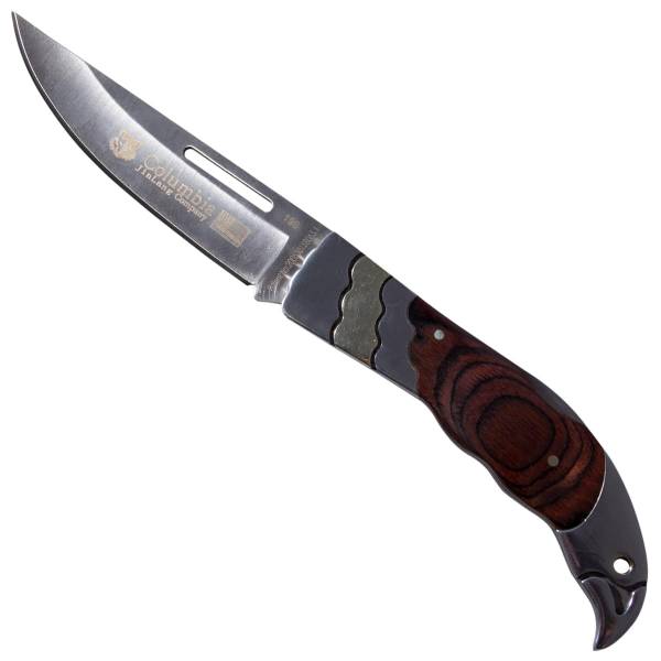 Нож складной Columbia USA Saber в чехле коричневый (3914046)  - HAKKI