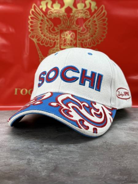 Бейсболка SOCHI / СОЧИ 2014 вышитая белая (1401159) - HAKKI