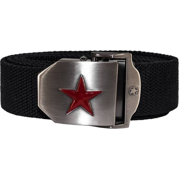 Ремень стропа брючный мужской с бляхой ( пряжкой ) Red Star ( Красная звезда ) D115-27 черный (1606917) - HAKKI