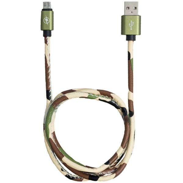 Кабель ( провод ) для зарядки телефона USB / Micro камуфлированный зеленый (4002001) - HAKKI