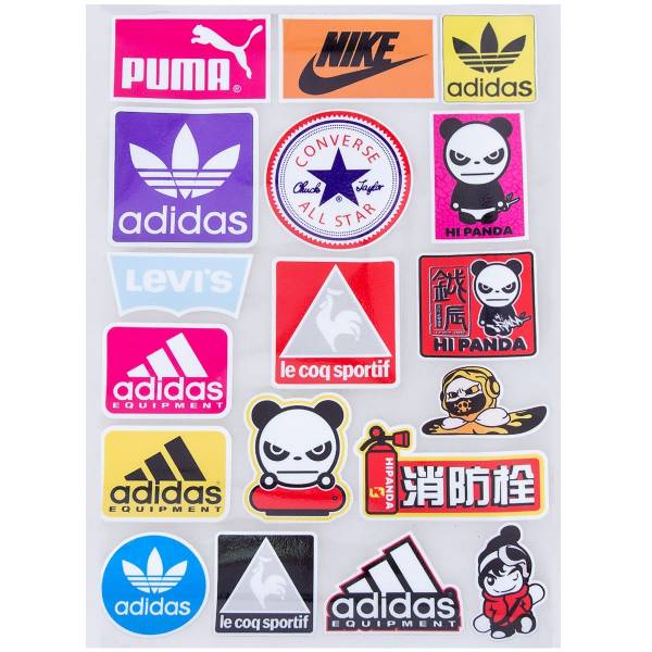 Комплект наклеек на авто виниловых светоотражающих ADIDAS / PUMA / NIKE / CONVERSE / HI PANDA (12016037)