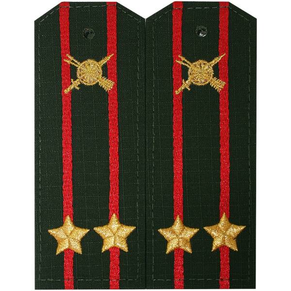 Погоны РВСН на офисную форму Подполковник с эмблемой рип-стоп машинная вышивка пластик (2220003) - HAKKI