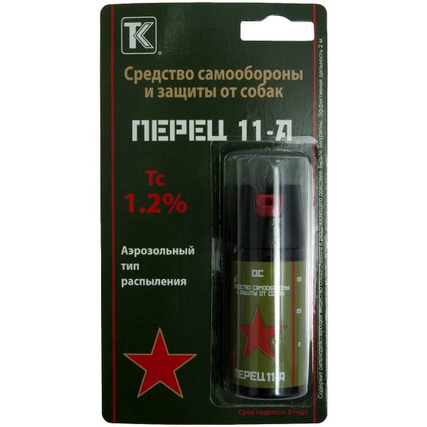 Средство самообороны ( газовый баллончик ) ТехКрим Перец 11-А от собак аэрозольный 65 мл (3102991) - HAKKI