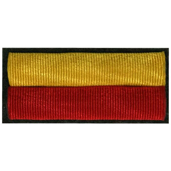 Планка ( знак ) за ранение тяжелое и легкое на оливковом фоне на клипсе красная+желтая (2405024) - HAKKI