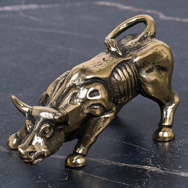 Статуэтка ( скульптура ) Бык Уолл-стрит 11 см бронзовая (4415115) - HAKKI