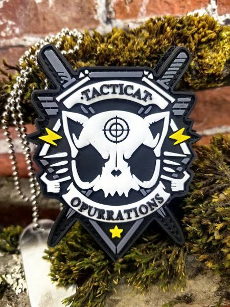 Нашивка ( шеврон патч patch ) тактическая TACTICAT OPURRATIONS 3D PVC на липучке 6,5х8 (2504370) - HAKKI