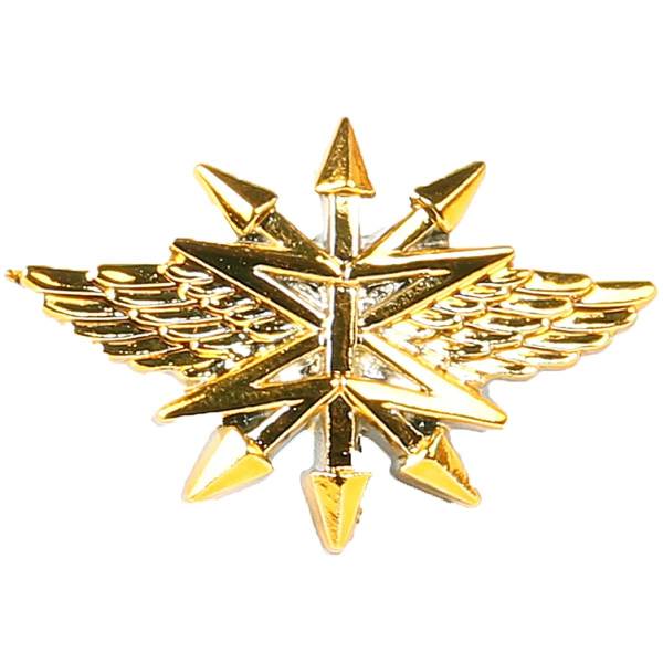 Эмблема ( знак ) петличная ( петлица ) Войска связи золото пластиковая (2102146) - HAKKI
