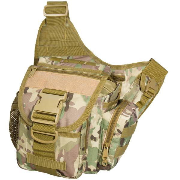 Сумка-органайзер TAC на плечо тактическая MOLLE камуфлированная camo-multi (3310904) - ВОЕНТОРГ ТЫЛОВИК
