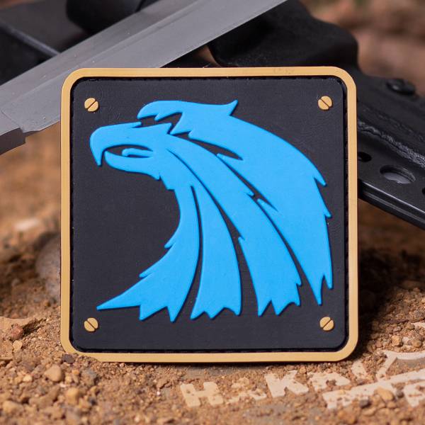 Нашивка ( шеврон патч patch ) тактическая  EAGLE ( орел ) 3D PVC ( пластизоль ) на липучке 7х7 черная (2504160) - HAKKI