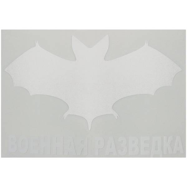 Наклейка на авто виниловая с символикой Военная разведка 13х9 белая (12012051)