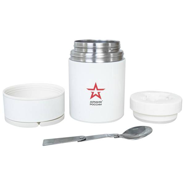 Термос с символикой АРМИЯ РОССИИ by THERMOS Арктический пищевой с ложкой с широким горлом 0,5 л (3409042) - HAKKI