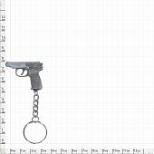 Брелок для ключей КАЛАШНИКОВ пистолет ПМ Макарова серебристый (4402481) - ВОЕНТОРГ ТЫЛОВИК