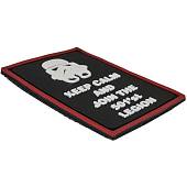 Нашивка ( шеврон патч patch ) тактическая STAR WARS / KEEP CALM and JOIN THE 501' st LEGION 3D PVC ( пластизоль ) на липучке 7х5 черная (2504168) - ВОЕНТОРГ ТЫЛОВИК