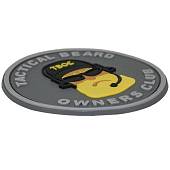 Нашивка ( шеврон патч patch ) тактическая TACTICAL BEARD OWNERS CLUB ( TBOC ) 3D PVC ( пластизоль ) на липучке D-7,5 серая (2504140) - ВОЕНТОРГ ТЫЛОВИК