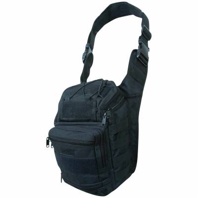 Сумка-органайзер TAC через плечо тактическая MOLLE черная (3310327) - HAKKI.RU