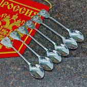 Ложки чайные с символикой МО ( Министерство обороны ) России набор 6 штук (4604011) - ВОЕНТОРГ ТЫЛОВИК