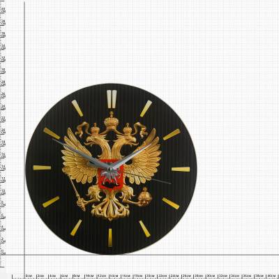 Часы настенные с символикой Герб РФ D-28 (4102143) - HAKKI.RU
