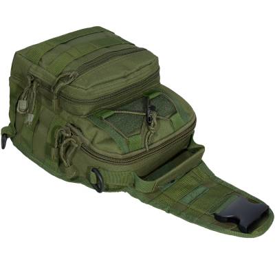 Сумка-органайзер TAC через плечо тактическая MOLLE оливковая (3310281) - HAKKI.RU