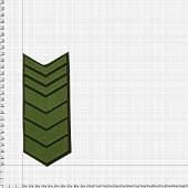 Знак - годичка ( нашивка шеврон ) нарукавный за выслугу лет ( по годам службы ) 23 года полевой вышитый на липучке (2508073) - ВОЕНТОРГ ТЫЛОВИК