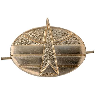 Эмблема ( знак ) петличная ( петлица ) Космических войск золотистая (2102089) - HAKKI.RU
