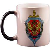 Кружка с символикой ФСБ России хамелеон черная (4601064) - ВОЕНТОРГ ТЫЛОВИК
