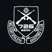 Футболка 726 GEAR мужская Мilitary athletic shooting club черная (1214009) - ВОЕНТОРГ ТЫЛОВИК